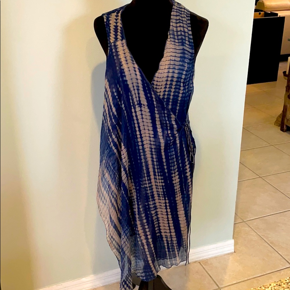 Silence & Noise Anthro  Tie Dye Wrap Dress